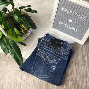 Miss Me Distressed Boot Cut Size 28 Jeans